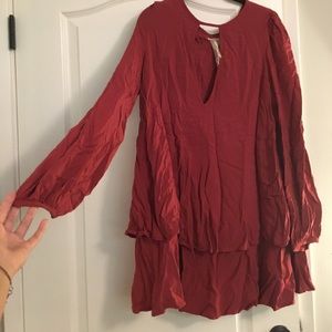 Free people medium size burnt orange tunic dress